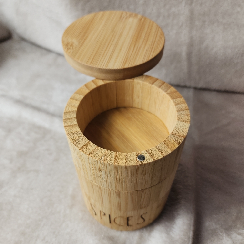 Rae Dunn Bamboo 3 Tiered Spice Box New - Picture 3 of 10